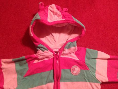 Dívčí mikina - mikinka proužky a ouška, berti,68