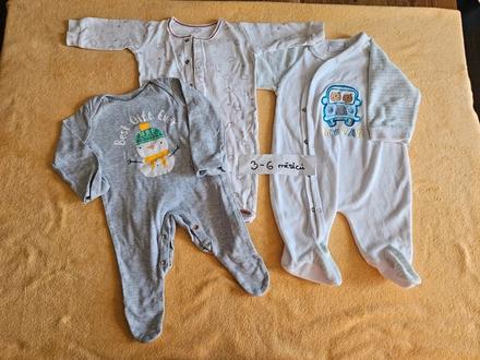 Dětský dupačky overal dupačkový šedý bílý dlouhý, 62