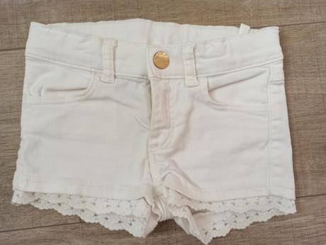 Riflové šortky s krajkou, h&m,98