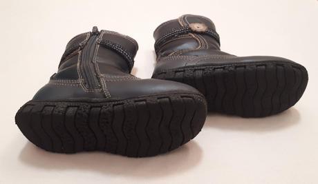 Dětské černé kožené kozačky, zn.protetika, vel.27, protetika,27