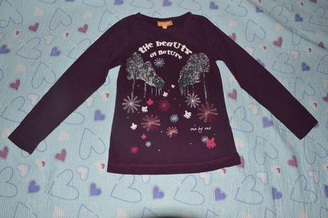 Bavlněné tričko s potiskem a kamínky, one by one,140