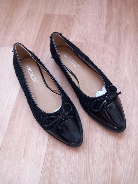 09 - černé brokátové baleríny vel. 39 - n.o.v.é, 39