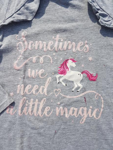 L156	dívčí triko s dlouhým rukávem unicorn vel.128, palomino,128