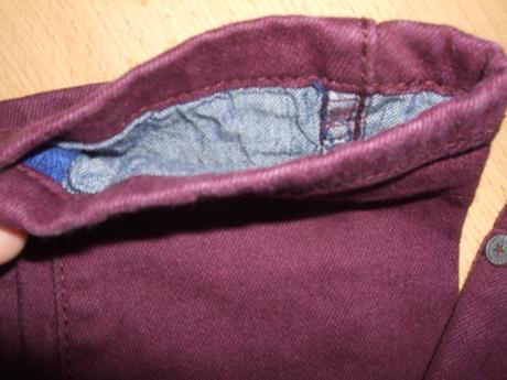 Džínsy vínovej farby m&s - nenosené, marks & spencer,116