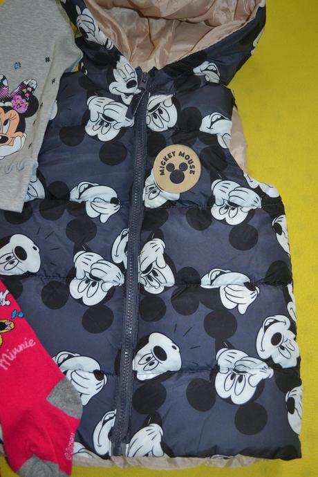 Zimní disney vesta,2x punčoch,čepice,šátek 2,5-3r., 86–98