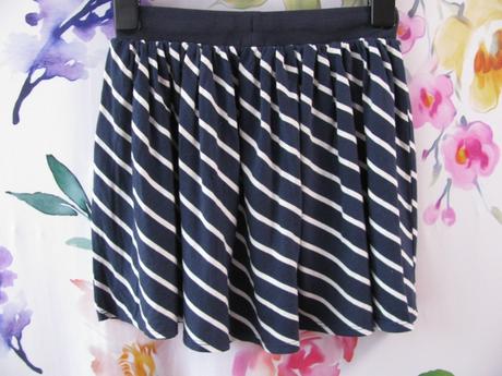 Modro bílá bavlněná dívčí sukně, house,128