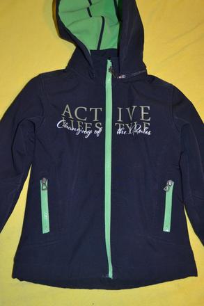 Jarní softshellová bunda s fleece v.110/116 wolf, wolf,110