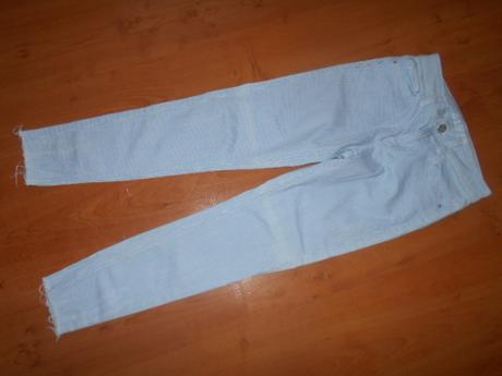 Pruhované riflové kalhoty vel. 34, zara,34