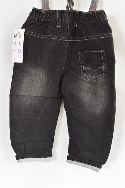 Džíny podšité vel. 9 - 12 m, nutmeg,80