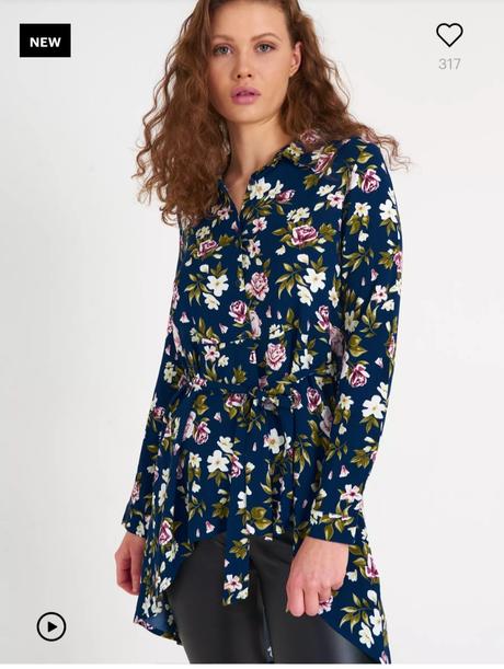 Fisherfield květovaná peplum viskózová halenka, gate,38