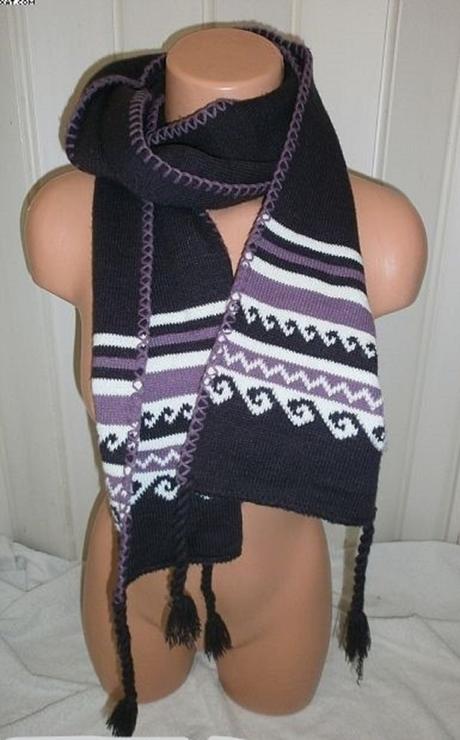 Teplá-zimní fialová šála, m