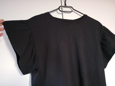 Slavnostní černé triko s volány, gate,40