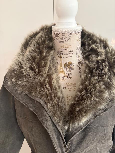 Tchibo kozeny kabat khaki + svetr a bluza, tchibo,34