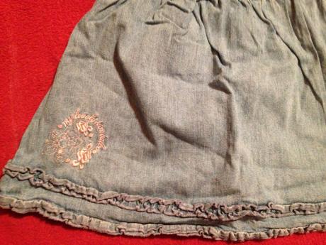 Dívčí džínové šaty - šatičky růže, kimbaloo,92