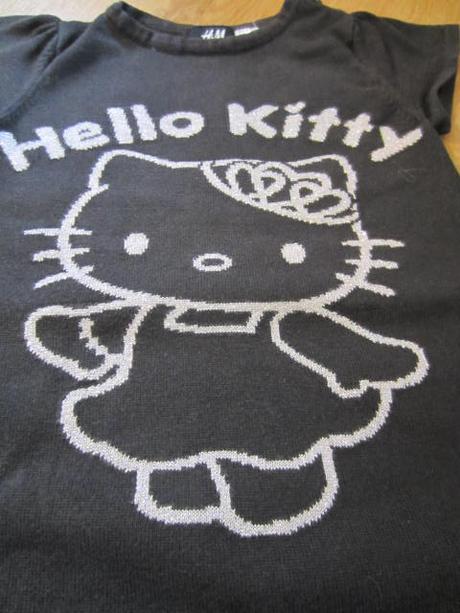 Úpletové šatičky, šatovka s hello kitty, h&m,92