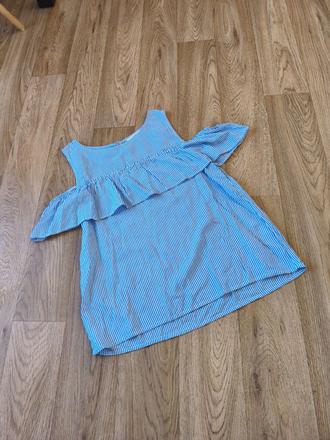 Pruhovaná halenka s holými rameny 170/s-m, h&m,170