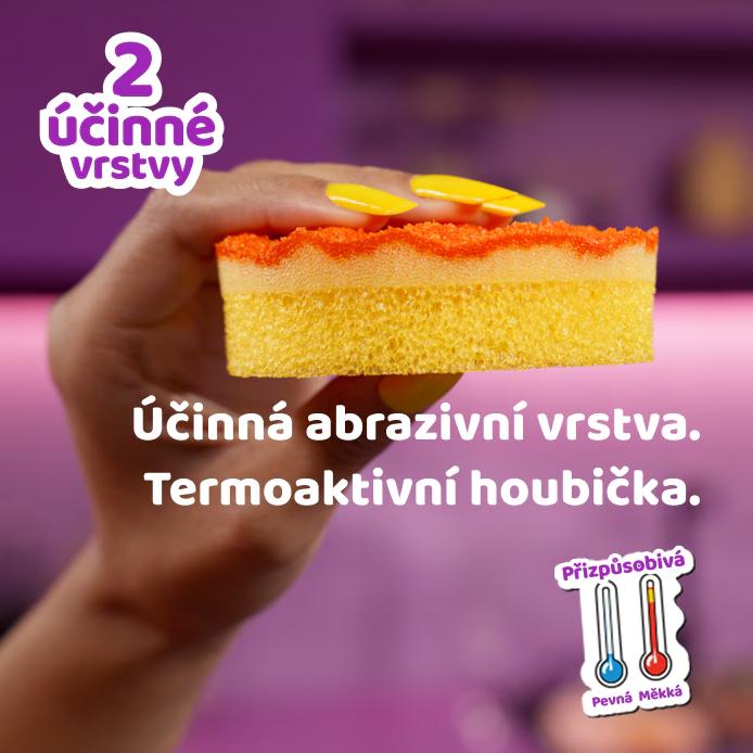 Vileda houbička PUNCH Orange