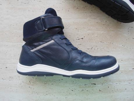 Modré boty polobotky kožené, lasocki,37