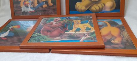 Dekorace do dětského pokoje - set obrázků lví král,