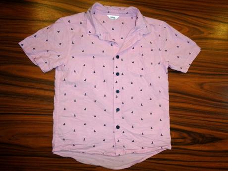 Luxusní růžová košile s lodičkami, kids,140