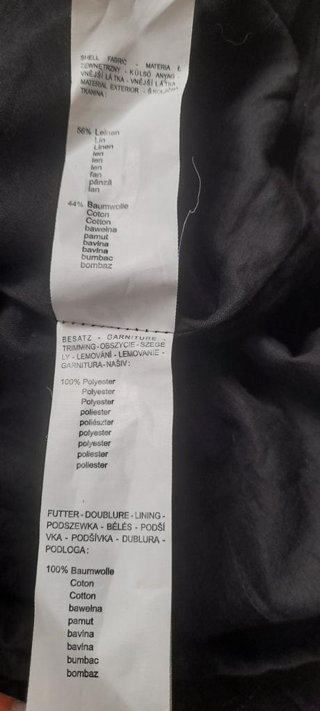 Orsay elegantní černé šaty - len / bavlna, orsay,38