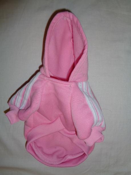 Luxusní růžová mikina adidog pro pejska - 24 cm, 