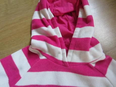 Fleasová pruhovaná mikina s pejskem, next,110