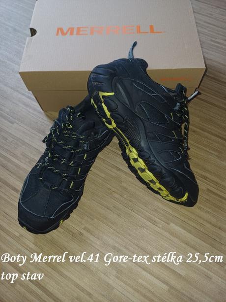 Boty merrel vel.41 gore-tex stélka 25,5cm, merrel,41