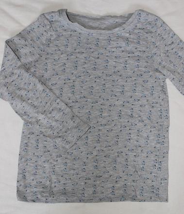 Va30 šedé tričko s kvítky, dl.rukáv 6-7 let, next,122