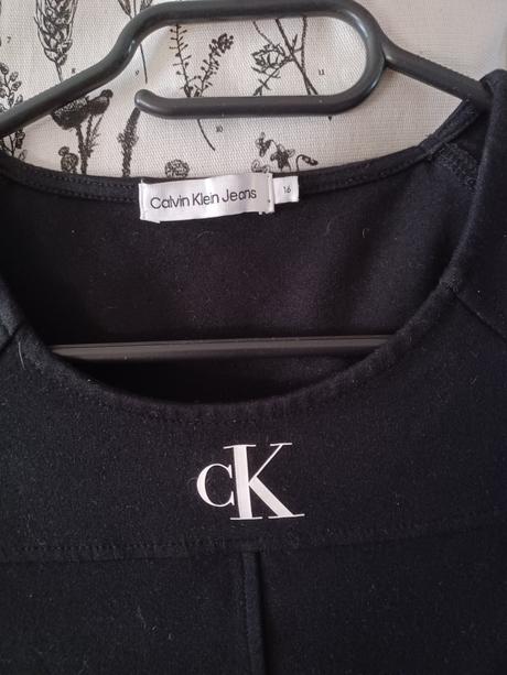 Černé šaty calvin klein 164/xs, calvin klein,164