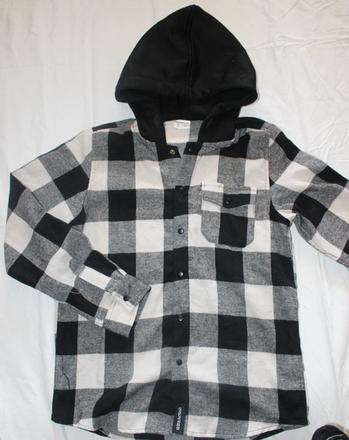 Vb191. káro košile s kapucí 12 let, fishbone,152
