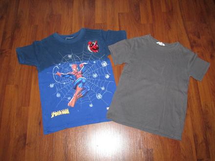 2x tričko, h&m,122