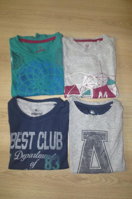 4x triko/tričko dlouhý rukáv 122/128, 122