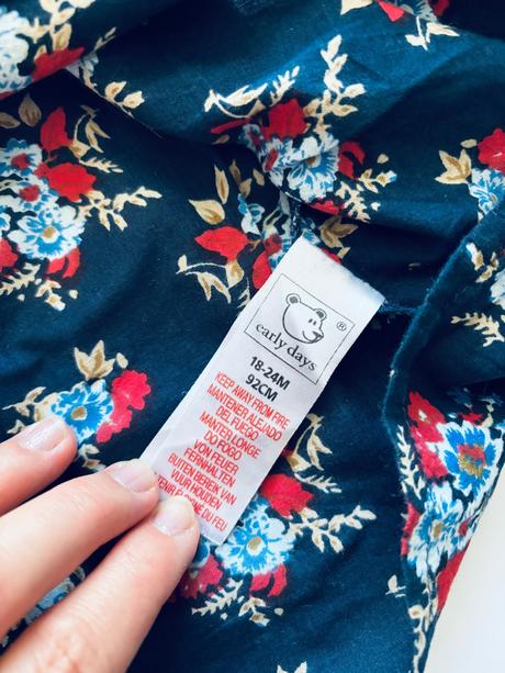 Ob/ šaty krásné modré s květy - v. 18/24 měsíců, early days,92