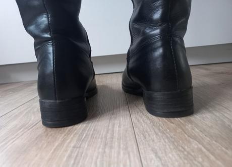 Celokožené kozačky na zip, vel. 36, 36