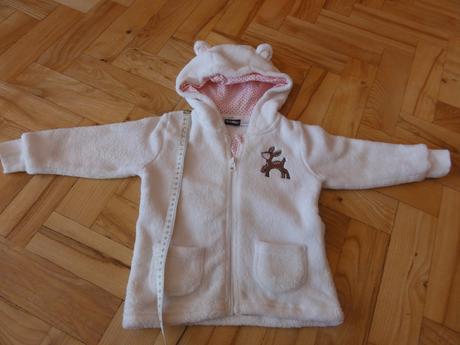 Bílá mikina se srnečkem 86/92, lupilu,86