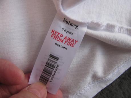 Bílé bavlněné letní tričko, nutmeg,116