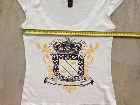 Bílé tričko s korunkou zn. mango jeans, vel.m, 38, mango,m