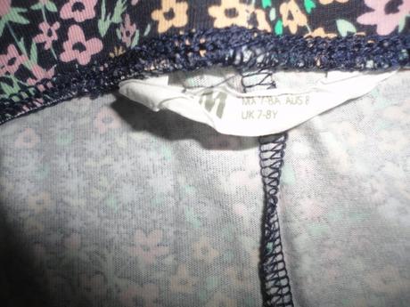 Kytičkové legíny hm, vel. 7-8 let, h&m,128