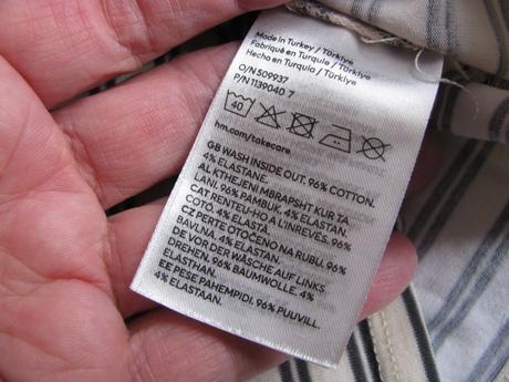 Crop top béžové tričko s proužkem h&m, h&m,152