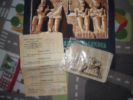 Papyrus nástěnný kalendář 2005-2006 egypt obrázky.,