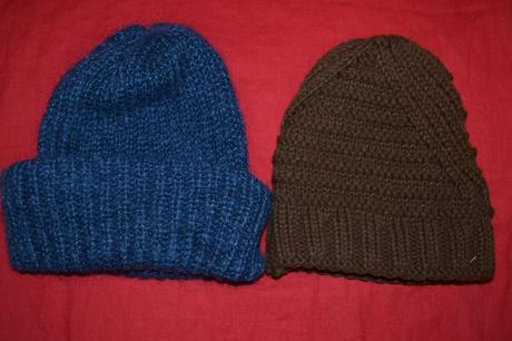 2x zimní dvojité teplé čepice na 4-10let, 110