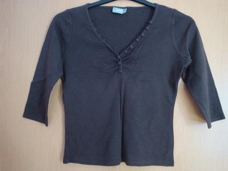 Triko s 3/4 rukávem - hnědé, vel. 38, wallis,38