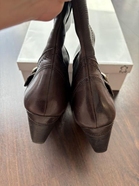 Kožené kozačky janetd 41, deichmann,41