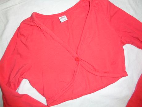 Nádherné bavlněné oranžové -meruňkové bolerko, s.oliver,152