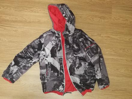 Oboustranná zimní bunda, vel. 116-122, decathlon,116