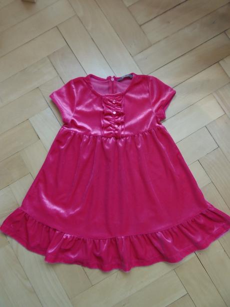 Dívčí sametové šaty, vel. 98/104, 98