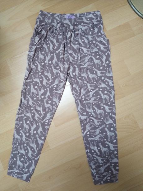 Kalhoty - tepláky s žirafami, f&f,116