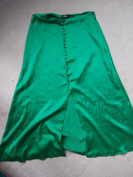 Zelená sukně s knoflíčky, zara,m