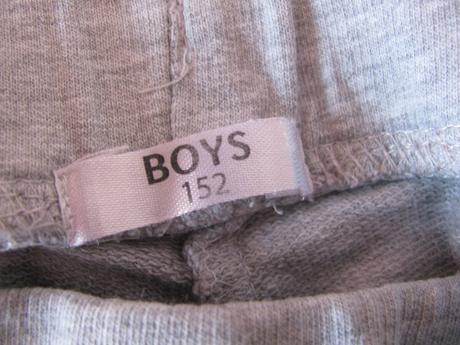 Chlapecké šedé bavlněné tepláky, 152